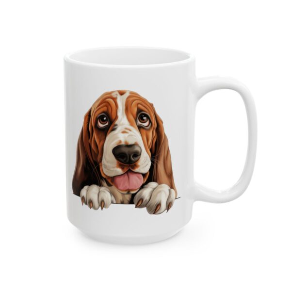 Basset Hound Peeking Dog Mug – Dog Lover Coffee Mug – 11oz/15oz Ceramic Mug - 10285_2_right.jpg Basset Hound Peeking Dog Mug – Dog Lover Coffee Mug – 11oz/15oz Ceramic Mug