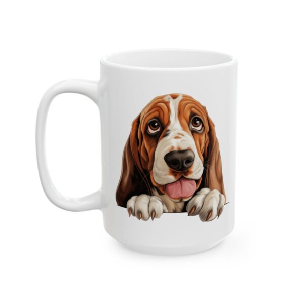 Basset Hound Peeking Dog Mug – Dog Lover Coffee Mug – 11oz/15oz Ceramic Mug - 10285_3_left.jpg Basset Hound Peeking Dog Mug – Dog Lover Coffee Mug – 11oz/15oz Ceramic Mug