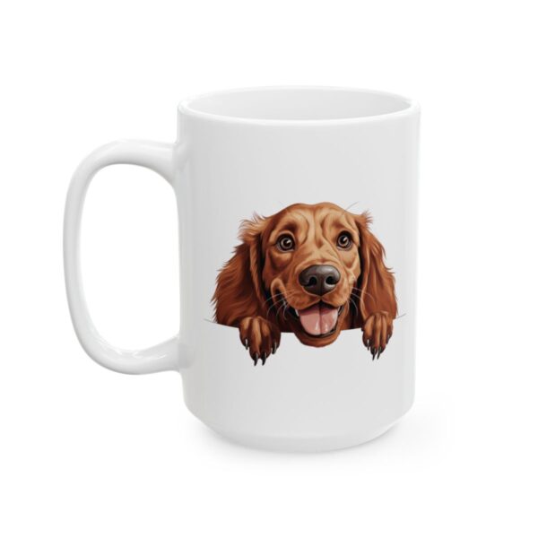 Irish Setter Peeking Dog Mug – Dog Lover Coffee Mug – 11oz/15oz Ceramic Mug - 10309_3_left.jpg Irish Setter Peeking Dog Mug – Dog Lover Coffee Mug – 11oz/15oz Ceramic Mug