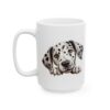 Dalmatian Peeking Dog Mug – Dog Lover Coffee Mug – 11oz/15oz Ceramic Mug