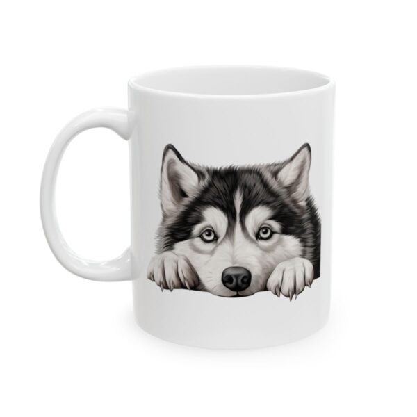 Alaskan Malamute Peeking Dog Mug – Dog Lover Coffee Mug – 11oz/15oz Ceramic Mug - 10322_1_left.jpg Alaskan Malamute Peeking Dog Mug – Dog Lover Coffee Mug – 11oz/15oz Ceramic Mug
