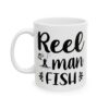 Reel Man Fish Fishing Mug – Funny Fishing Coffee Mug – 11oz/15oz Ceramic Mug