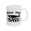 Kiss My Bass Fishing Mug – Funny Fishing Coffee Mug – 11oz/15oz Ceramic Mug