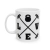 Love Kettlebell Barbells Gym Mug – Funny Workout Coffee Mug – 11oz/15oz Ceramic Mug