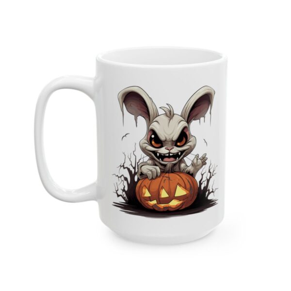Scary Bunny Jack-o’-Lantern Halloween Mug – Cute Pumpkin Coffee Mug – 11oz/15oz Ceramic Mug - 10966_3_left.jpg Scary Bunny Jack-o'-Lantern Halloween Mug – Cute Pumpkin Coffee Mug – 11oz/15oz Ceramic Mug