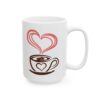 Heart Steam Coffee Cup Coffee Lover Mug – Funny Coffee Mug – 11oz/15oz Ceramic Mug - 10992_2_right.jpg Heart Steam Coffee Cup Coffee Lover Mug – Funny Coffee Mug – 11oz/15oz Ceramic Mug