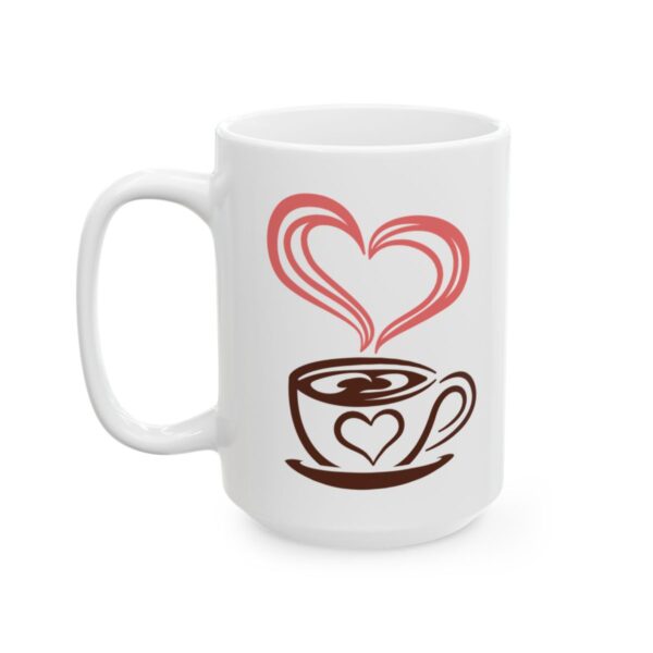 Heart Steam Coffee Cup Coffee Lover Mug – Funny Coffee Mug – 11oz/15oz Ceramic Mug - 10992_3_left.jpg Heart Steam Coffee Cup Coffee Lover Mug – Funny Coffee Mug – 11oz/15oz Ceramic Mug