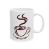 Coffee Cup with Swirling Steam Coffee Lover Mug – Funny Coffee Mug – 11oz/15oz Ceramic Mug