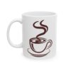 Coffee Cup with Swirling Steam Coffee Lover Mug – Funny Coffee Mug – 11oz/15oz Ceramic Mug