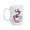 Coffee Cup with Swirling Steam Coffee Lover Mug – Funny Coffee Mug – 11oz/15oz Ceramic Mug