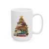 Christmas Book Tree Design 5 Mug – Book Lover Christmas Coffee Mug – 11oz/15oz Ceramic Mug