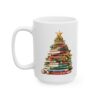 Christmas Book Tree Design 5 Mug – Book Lover Christmas Coffee Mug – 11oz/15oz Ceramic Mug