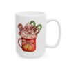 Red Plaid Bow and Bells Hot Cocoa Christmas Drink Mug – Holiday Coffee Lover Mug – 11oz/15oz Ceramic Mug - 11051_2_right.jpg Red Plaid Bow and Bells Hot Cocoa Christmas Drink Mug – Holiday Coffee Lover Mug – 11oz/15oz Ceramic Mug
