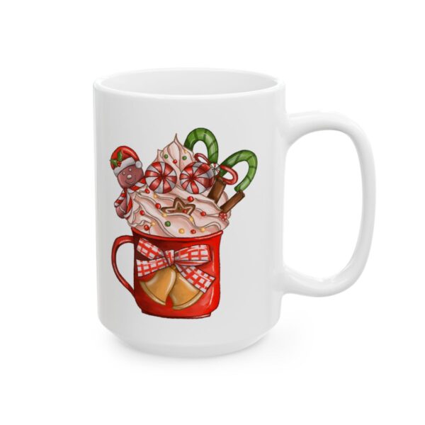 Red Plaid Bow and Bells Hot Cocoa Christmas Drink Mug – Holiday Coffee Lover Mug – 11oz/15oz Ceramic Mug - 11051_2_right.jpg Red Plaid Bow and Bells Hot Cocoa Christmas Drink Mug – Holiday Coffee Lover Mug – 11oz/15oz Ceramic Mug