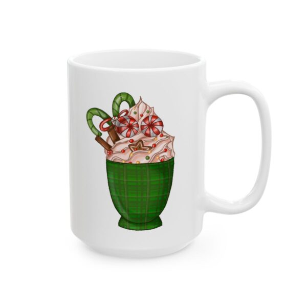Green Plaid Peppermint Hot Chocolate Christmas Drink Mug – Holiday Coffee Lover Mug – 11oz/15oz Ceramic Mug - 11057_2_right.jpg Green Plaid Peppermint Hot Chocolate Christmas Drink Mug – Holiday Coffee Lover Mug – 11oz/15oz Ceramic Mug