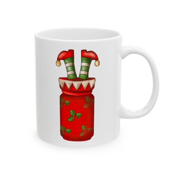 Elf Legs Holly Jar Christmas Drink Mug – Holiday Coffee Lover Mug – 11oz/15oz Ceramic Mug - 11060_0_right.jpg Elf Legs Holly Jar Christmas Drink Mug – Holiday Coffee Lover Mug – 11oz/15oz Ceramic Mug
