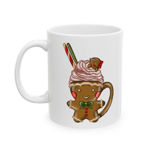 Gingerbread Man Mug with Whipped Cream Christmas Drink Mug – Holiday Coffee Lover Mug – 11oz/15oz Ceramic Mug - 11069_1_left.jpg Gingerbread Man Mug with Whipped Cream Christmas Drink Mug – Holiday Coffee Lover Mug – 11oz/15oz Ceramic Mug