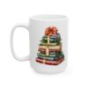 Christmas Book Tree Design 13 Mug – Book Lover Christmas Coffee Mug – 11oz/15oz Ceramic Mug