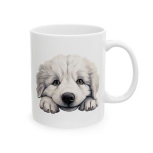 Great Pyrenees Peeking Dog Mug – Dog Lover Coffee Mug – 11oz/15oz Ceramic Mug - 12533_0_right.jpg Great Pyrenees Peeking Dog Mug – Dog Lover Coffee Mug – 11oz/15oz Ceramic Mug