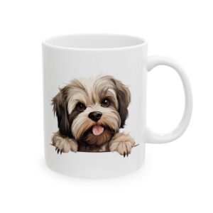 Lhasa Apso Peeking Dog Mug – Dog Lover Coffee Mug – 11oz/15oz Ceramic Mug - 12566_0_right.jpg Lhasa Apso Peeking Dog Mug – Dog Lover Coffee Mug – 11oz/15oz Ceramic Mug