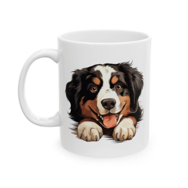 Bernese Mountain Dog Peeking Dog Mug – Dog Lover Coffee Mug – 11oz/15oz Ceramic Mug