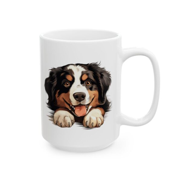 Bernese Mountain Dog Peeking Dog Mug – Dog Lover Coffee Mug – 11oz/15oz Ceramic Mug