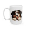 Bernese Mountain Dog Peeking Dog Mug – Dog Lover Coffee Mug – 11oz/15oz Ceramic Mug