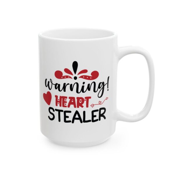 Warning! Heart Stealer Valentine's Day Mug – Valentine Coffee Mug – 11oz/15oz Ceramic Mug