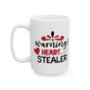 Warning! Heart Stealer Valentine's Day Mug – Valentine Coffee Mug – 11oz/15oz Ceramic Mug