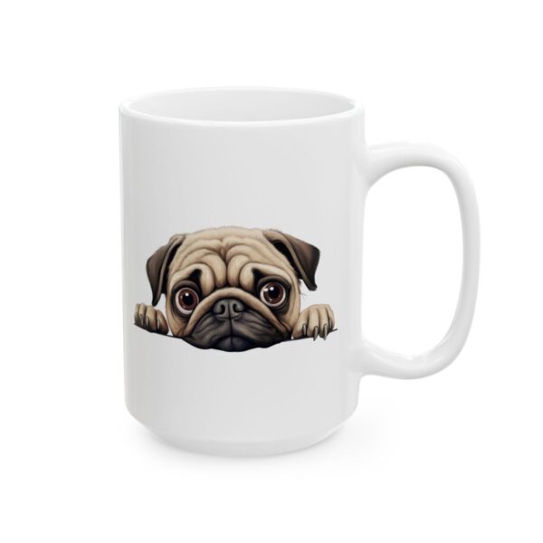 Pug Peeking Dog Mug – Dog Lover Coffee Mug – 11oz/15oz Ceramic Mug - 12629_2_right.jpg Pug Peeking Dog Mug – Dog Lover Coffee Mug – 11oz/15oz Ceramic Mug