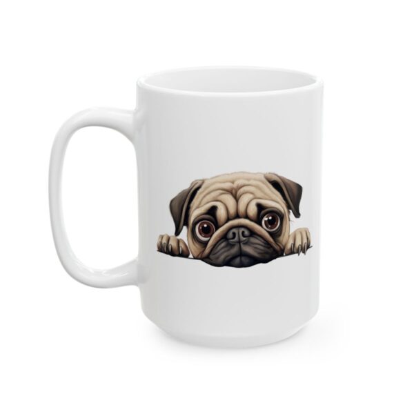 Pug Peeking Dog Mug – Dog Lover Coffee Mug – 11oz/15oz Ceramic Mug - 12629_3_left.jpg Pug Peeking Dog Mug – Dog Lover Coffee Mug – 11oz/15oz Ceramic Mug