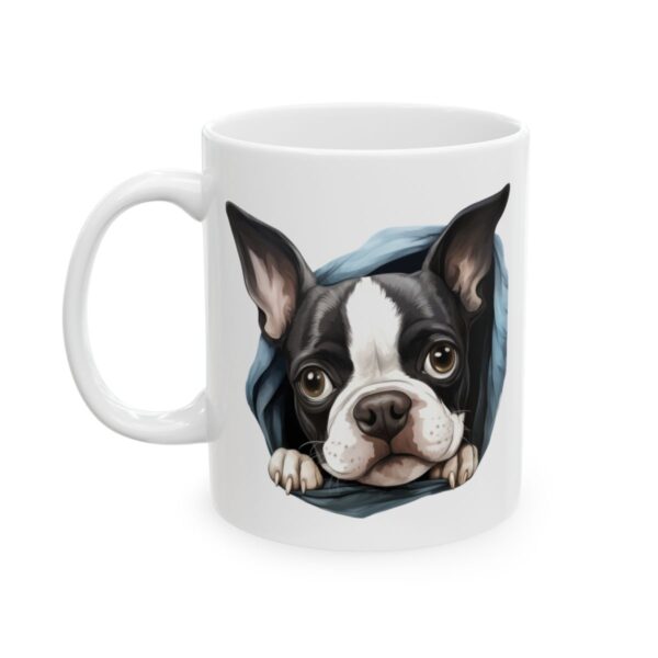 Boston Terrier Peeking Dog Mug – Dog Lover Coffee Mug – 11oz/15oz Ceramic Mug - 16077_1_left.jpg Boston Terrier Peeking Dog Mug – Dog Lover Coffee Mug – 11oz/15oz Ceramic Mug