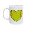 Softball Heart Softball Mug – Softball Fan Coffee Mug – 11oz/15oz Ceramic Mug - 16152_1_left.jpg Softball Heart Softball Mug – Softball Fan Coffee Mug – 11oz/15oz Ceramic Mug