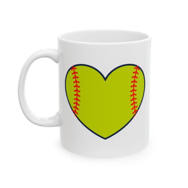 Softball Heart Softball Mug – Softball Fan Coffee Mug – 11oz/15oz Ceramic Mug - 16152_1_left.jpg Softball Heart Softball Mug – Softball Fan Coffee Mug – 11oz/15oz Ceramic Mug
