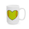 Softball Heart Softball Mug – Softball Fan Coffee Mug – 11oz/15oz Ceramic Mug - 16152_2_right.jpg Softball Heart Softball Mug – Softball Fan Coffee Mug – 11oz/15oz Ceramic Mug