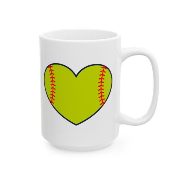 Softball Heart Softball Mug – Softball Fan Coffee Mug – 11oz/15oz Ceramic Mug - 16152_2_right.jpg Softball Heart Softball Mug – Softball Fan Coffee Mug – 11oz/15oz Ceramic Mug