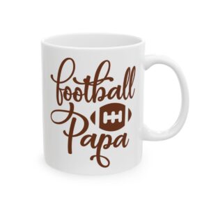 Football Papa Football Mug – Football Fan Coffee Mug – 11oz/15oz Ceramic Mug