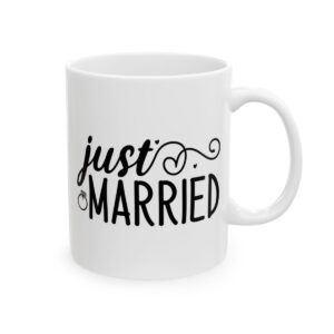 Just Married Wedding Mug – Wedding Party Coffee Mug – 11oz/15oz Ceramic Mug - 16481_0_right.jpg Just Married Wedding Mug – Wedding Party Coffee Mug – 11oz/15oz Ceramic Mug