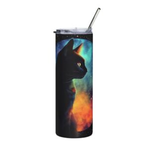 Cat Galaxy Moon Tumbler – 20oz Stainless Steel Tumbler - 9446_0_front.jpg Cat Galaxy Moon Tumbler – 20oz Stainless Steel Tumbler