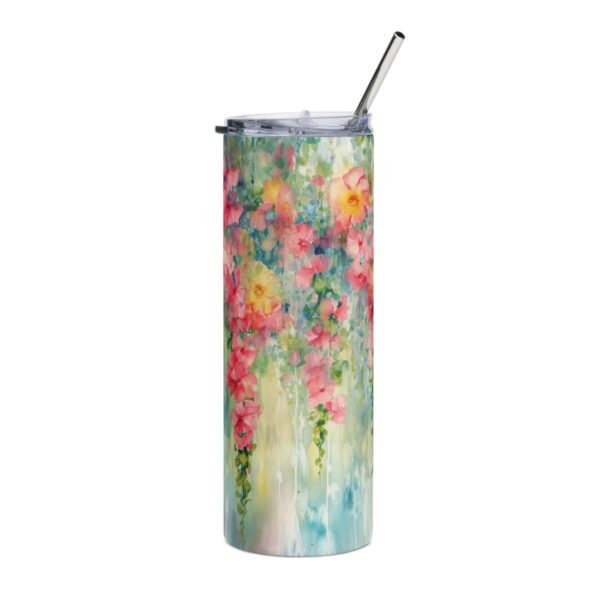 Pink Carnation Watercolor Flowers Tumbler – 20oz Stainless Steel Tumbler - 9448_2_right.jpg Pink Carnation Watercolor Flowers Tumbler – 20oz Stainless Steel Tumbler
