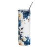 Blue Delphinium and Rose Floral Frame Tumbler – 20oz Stainless Steel Tumbler - 9450_1_left.jpg Blue Delphinium and Rose Floral Frame Tumbler – 20oz Stainless Steel Tumbler