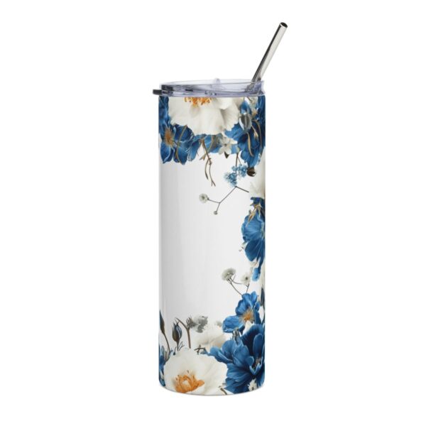 Blue Delphinium and Rose Floral Frame Tumbler – 20oz Stainless Steel Tumbler - 9450_2_right.jpg Blue Delphinium and Rose Floral Frame Tumbler – 20oz Stainless Steel Tumbler
