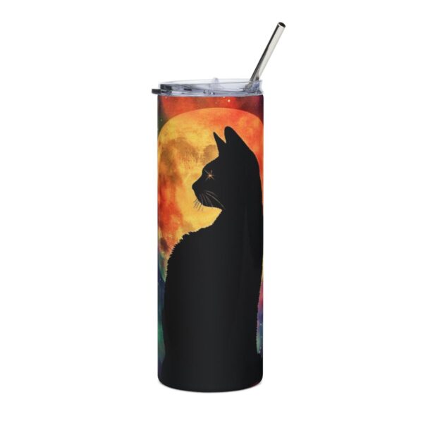 Black Cat Moon Tumbler – 20oz Stainless Steel Tumbler