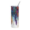 Beaded Boho Feathers Tumbler – 20oz Stainless Steel Tumbler - 9454_1_left.jpg Beaded Boho Feathers Tumbler – 20oz Stainless Steel Tumbler
