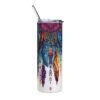 Beaded Boho Feathers Tumbler – 20oz Stainless Steel Tumbler - 9454_3_back.jpg Beaded Boho Feathers Tumbler – 20oz Stainless Steel Tumbler