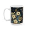 Eastern Enchantment Navy and Gold Clouds with White Flowers Mug – 11oz/15oz Ceramic Mug - 9501_3_left.jpg Eastern Enchantment Navy and Gold Clouds with White Flowers Mug – 11oz/15oz Ceramic Mug