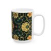 Eastern Enchantment Green and Yellow Floral Medallion Mug – 11oz/15oz Ceramic Mug - 9504_2_right.jpg Eastern Enchantment Green and Yellow Floral Medallion Mug – 11oz/15oz Ceramic Mug