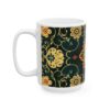 Eastern Enchantment Green and Yellow Floral Medallion Mug – 11oz/15oz Ceramic Mug - 9504_3_left.jpg Eastern Enchantment Green and Yellow Floral Medallion Mug – 11oz/15oz Ceramic Mug