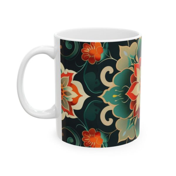 Eastern Enchantment Green and Red Lotus Mandala Mug – 11oz/15oz Ceramic Mug - 9507_1_left.jpg Eastern Enchantment Green and Red Lotus Mandala Mug – 11oz/15oz Ceramic Mug