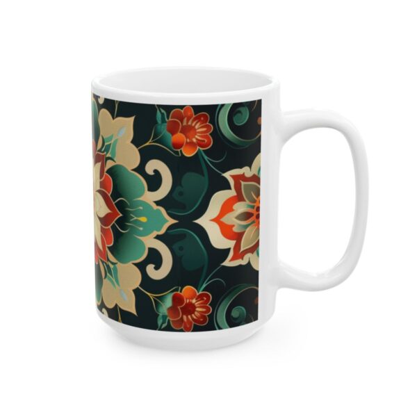 Eastern Enchantment Green and Red Lotus Mandala Mug – 11oz/15oz Ceramic Mug - 9507_2_right.jpg Eastern Enchantment Green and Red Lotus Mandala Mug – 11oz/15oz Ceramic Mug